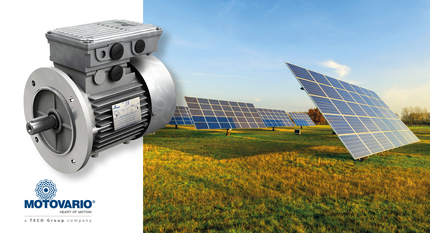 Motovario three-phase motors for photovoltaic panels fly to Canada