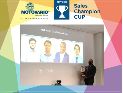 SALES CHAMPIONS CUP:  MAY’S CUP OFF TO INDIA!