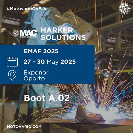 2025 年葡萄牙欧洲金属加工、工业机械及机床展览会 EMAF – Motovario 与 Harker Solutions 2025 年葡萄牙欧洲金属加工、工业机械及机床展览会 EMAF – Motovario 与 Harker Solutions
