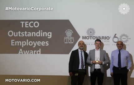 Andreas Mantler, Operations Manager at Motovario Germany, has been awarded the title of TECO Outstanding Employee 2025!