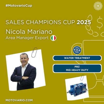 Nicola Mariano has won this month’s Sales Cup for a water treatment project in South Africa